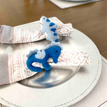 Load image into Gallery viewer, Nautical Shark, Whale & Seahorse Felt Napkin Rings, Set of 4