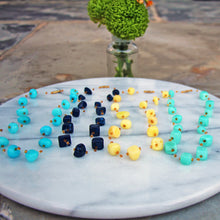 Load image into Gallery viewer, Floating Stone & Maasai Bead Necklace, Yellow