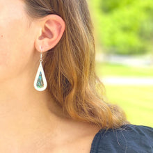 Load image into Gallery viewer, Teardrop Abalone and Mother of Pearl Drop Earrings