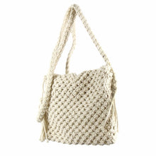 Load image into Gallery viewer, Macrame Shoulder Bag, Cream