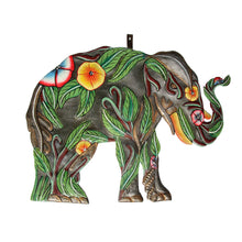 Load image into Gallery viewer, Hibiscus Elephant Haitian Metal Drum Art