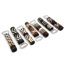 Load image into Gallery viewer, African Batik Bone Bottle Opener, Mixed Designs