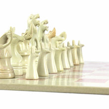 Load image into Gallery viewer, Hand Carved Soapstone Animal Chess Set - 15" Board - Smolart