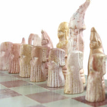 Load image into Gallery viewer, Hand Carved Soapstone Maasai Chess Set - 14" Board - Smolart