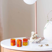 Load image into Gallery viewer, Set of Three Boxed Hand-Painted Candles - Zahabu Design - Nobunto