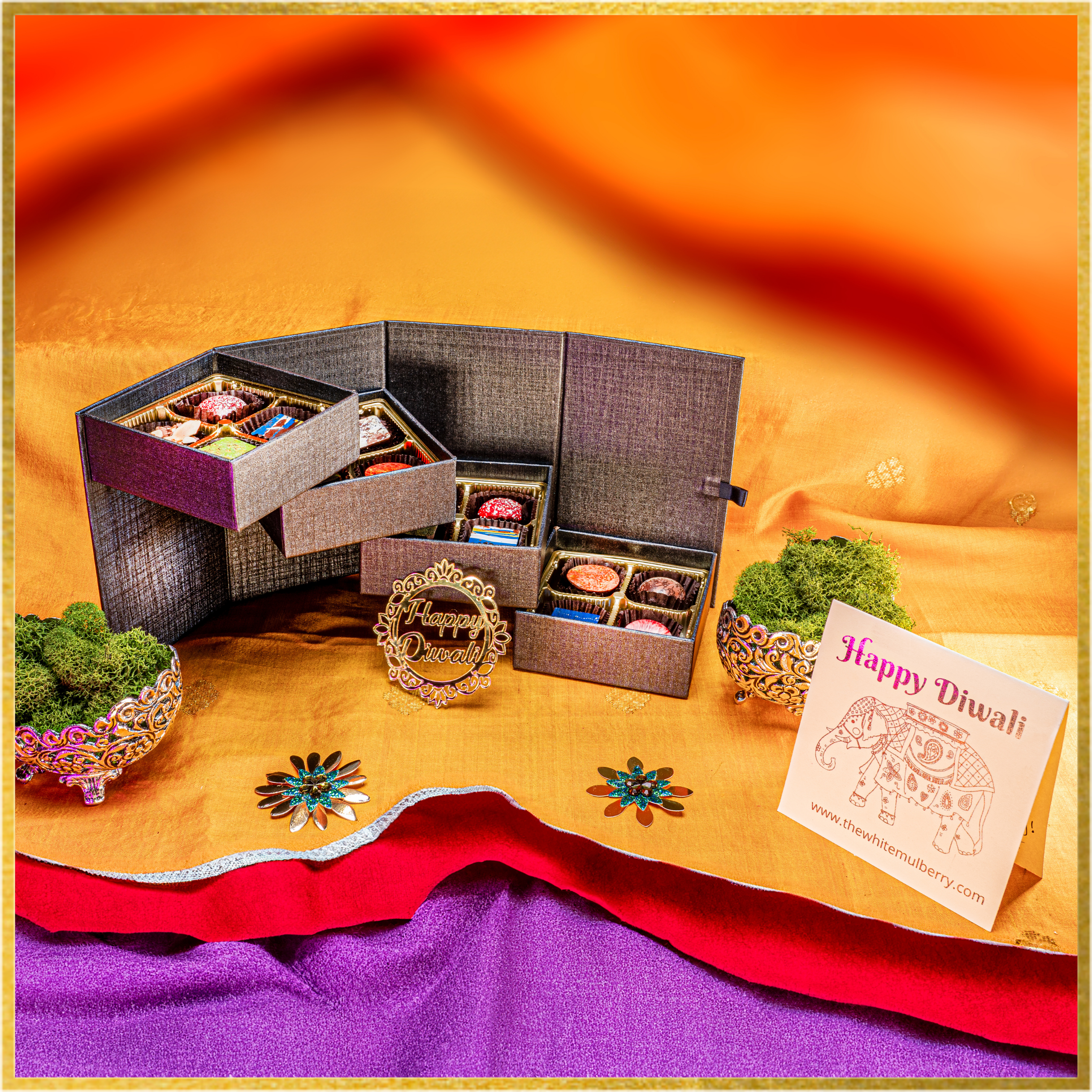 Diwali Gift | Tall Twisty Exotic Chocolate Tower