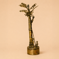 Antique bronze bamboo sculpture with figures