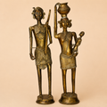 Bronze tribal figurines with intricate details