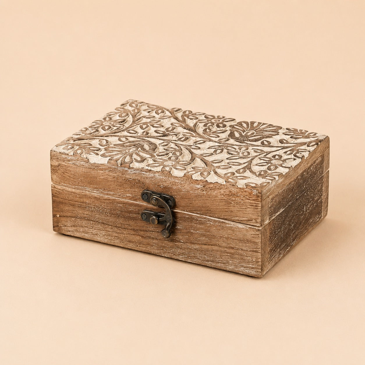 Distressed Floral Keepsake Box
