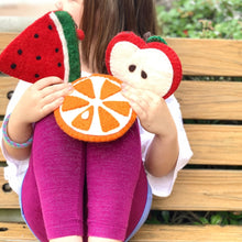 Load image into Gallery viewer, Handmade Felt Fruit Coin Purse - Orange - Global Groove (P)
