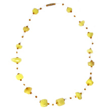 Load image into Gallery viewer, Floating Stone &amp; Maasai Bead Necklace, Yellow
