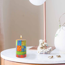 Load image into Gallery viewer, Single Boxed Hand-Painted Pillar Candle - Shahida Design - Nobunto
