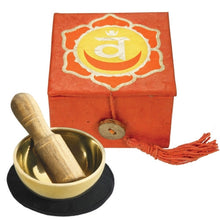 Load image into Gallery viewer, Mini Meditation Bowl Box: 2&quot; Sacral Chakra - DZI (Meditation)
