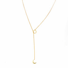Load image into Gallery viewer, Crescent Moon Goldtone Pendant Necklace
