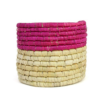 Load image into Gallery viewer, Dried Grass Basket, Pink and Natural
