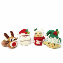 Load image into Gallery viewer, Hand Felted Christmas Napkin Rings, Set of Four - Global Groove (T)
