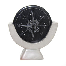 Load image into Gallery viewer, Compass Soapstone Sculpture, Dark Gray Stone
