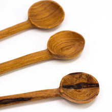 Load image into Gallery viewer, Simple Batik Olive Wood Appetizer Set of 3 (Fork, Spoon, Spreader)
