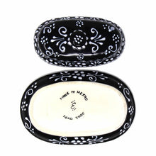 Load image into Gallery viewer, Encantada Handmade Pottery Butter Dish, Black &amp; White
