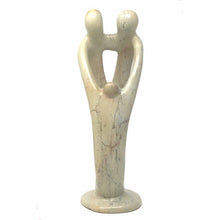 Load image into Gallery viewer, Natural 8-inch Tall Soapstone Family Sculpture - 2 Parents 1 Child - Smolart

