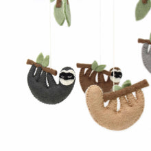 Load image into Gallery viewer, Hand Crafted Felt Sloth Mobile
