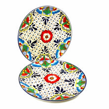 Load image into Gallery viewer, Dinner Plates 11.8in - Dots and Flowers, Set of Two - Encantada
