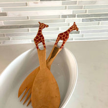 Load image into Gallery viewer, Giraffe Salad Serving Set
