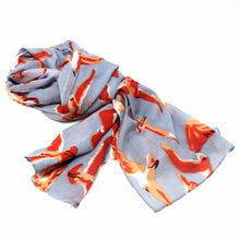 Load image into Gallery viewer, Hand-printed Cotton Scarf, Birds Design
