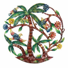 Load image into Gallery viewer, Colorful Palm Trees Hand Painted Metal Wall Art - Croix des Bouquets
