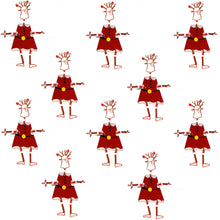 Load image into Gallery viewer, Set of 10 Dancing Girl Santa Pins - Creative Alternatives
