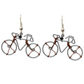 Recycled Wire Bicycle Earrings - Set of 10