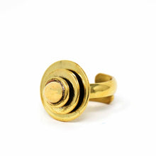 Load image into Gallery viewer, Domed Adjustable Brass Ring
