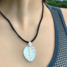 Load image into Gallery viewer, Pendant, Silver Branches on Mother of Pearl

