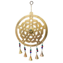Load image into Gallery viewer, Handcrafted Celtic Chime, Recycled Iron and Glass Beads
