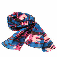 Load image into Gallery viewer, Hand-printed Cotton Scarf, Abstract Design
