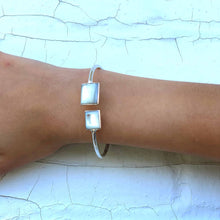 Load image into Gallery viewer, Cuff Bracelet, Mother of Pearl Square
