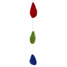 Load image into Gallery viewer, Rainbow Raindrops Felt Mobile Hanging Room Decor
