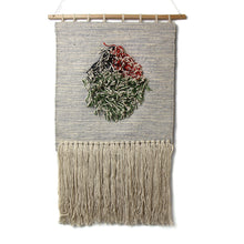 Load image into Gallery viewer, Handwoven Boho Wall Hanging, Neutral with Pop of Color

