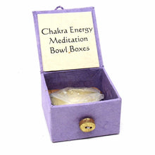 Load image into Gallery viewer, Mini Meditation Bowl Box: 2&quot; Crown Chakra - DZI (Meditation)
