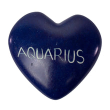 Load image into Gallery viewer, Zodiac Soapstone Hearts, Pack of 5: AQUARIUS
