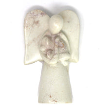 Load image into Gallery viewer, Angel Soapstone Sculpture Holding Dog
