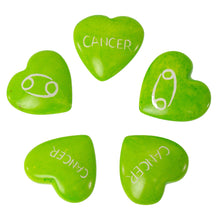 Load image into Gallery viewer, Zodiac Soapstone Hearts, Pack of 5: CANCER
