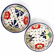 Load image into Gallery viewer, Half Moon Bowls - Dots and Flowers, Set of Two - Encantada
