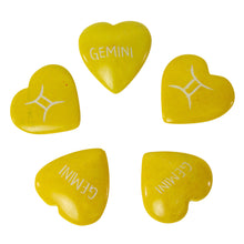 Load image into Gallery viewer, Zodiac Soapstone Hearts, Pack of 5: GEMINI
