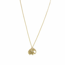 Load image into Gallery viewer, Elephant Pendant Brass Necklace
