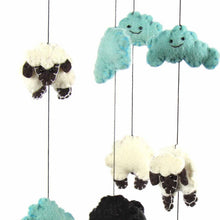Load image into Gallery viewer, Blue Felt Counting Sheep Mobile - Global Groove
