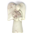 Angel Soapstone Sculpture Holding Dog