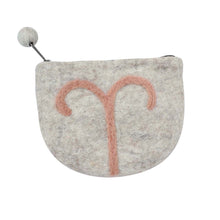 Load image into Gallery viewer, Felt Aries Zodiac Coin Purse - Global Groove
