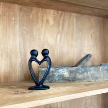 Load image into Gallery viewer, Handcrafted Soapstone Lover&#39;s Heart Sculpture in Black - Smolart
