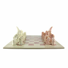 Load image into Gallery viewer, Hand Carved Soapstone Maasai Chess Set - 14&quot; Board - Smolart
